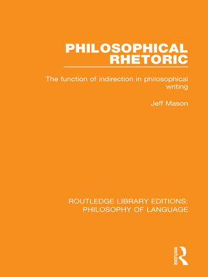 cover image of Philosophical Rhetoric
